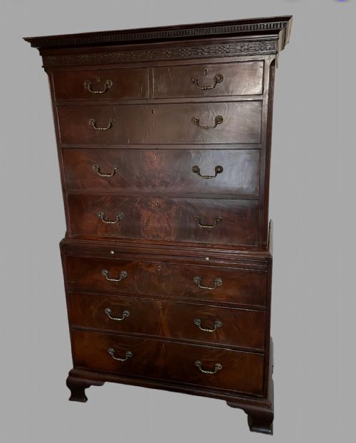 A Georgian Mahogany Chest on Chest