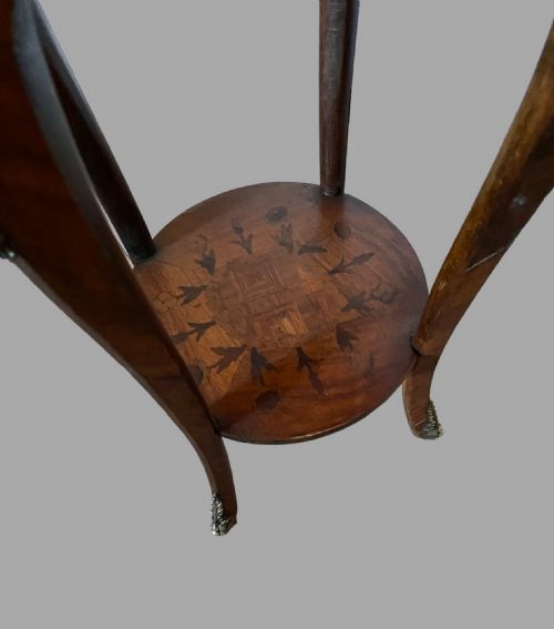 AN ATTRACTIVE MARBLE TOPPED SIDE TABLE - ADDITIONAL PHOTO 3