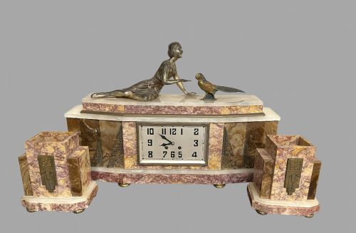 An Attractive French Art Deco Clock by M Secondo