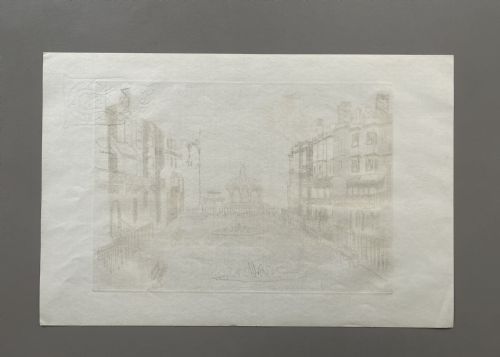 fig 1. Aquatint entitled Bedford Square from John Piper’s Brighton Aquatints
