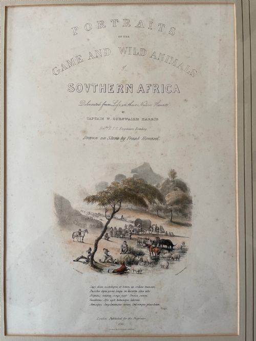 A Rare Set of 24 Framed Lithographs of Wild Game and Animals 1840