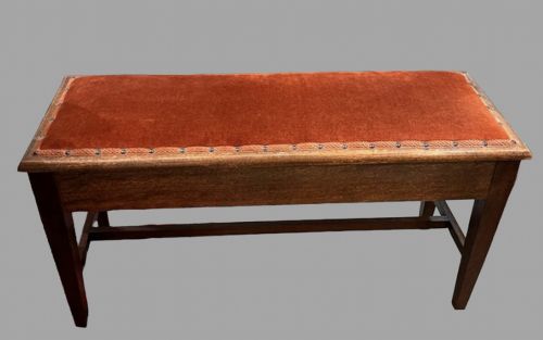 An Edwardian Duet Mahogany Piano Stool