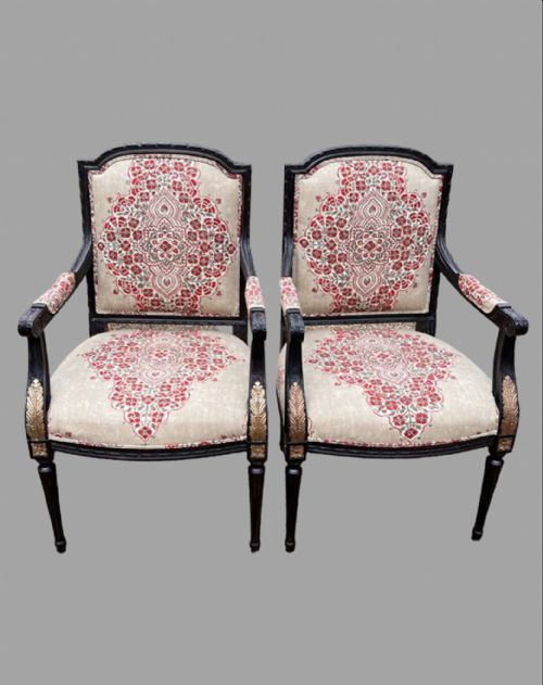 A Pair of Louis Xv1 Style Chairs