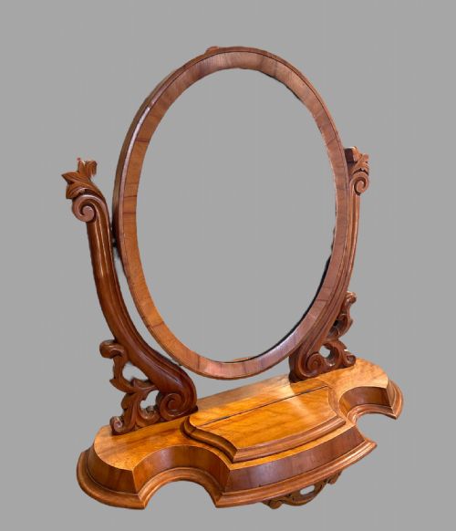 An Attractive Satinwood Dressing Table Mirror