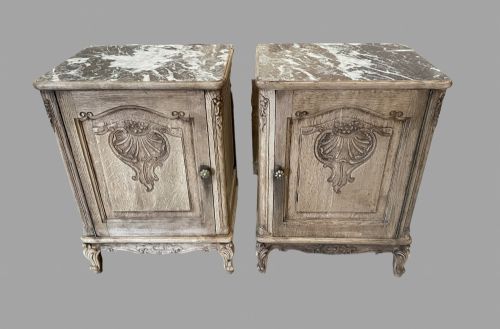 A Pair of Bleached Oak Bedside Cabinets