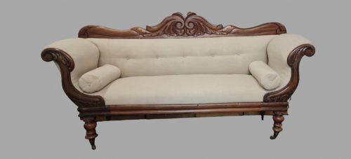 A Mahogany Victorian Show Framed Sofa