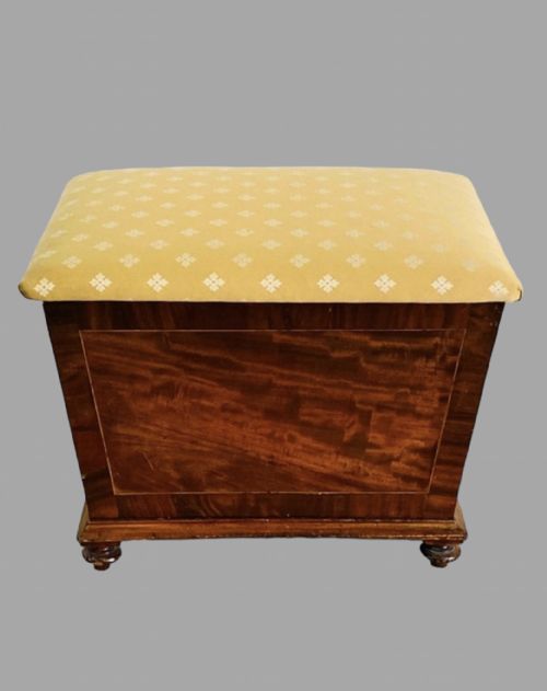 Victorian Ottoman with Padded Silk Seat