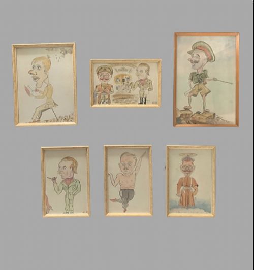 Fabulous Set of Ww11 Caricatures