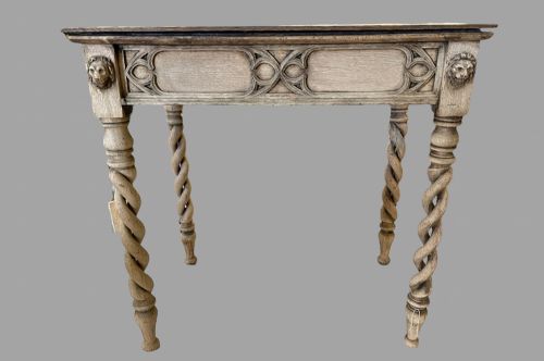 A Bleached Oak 19thc Side Table