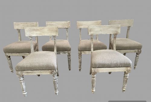 A Set of Six Bar Back Dining Chairs