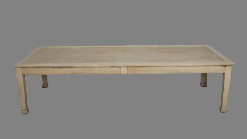 A Large 19th Century Bleached Oak Dining Table