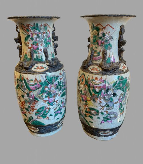 C19th Chinese Nanking Vases