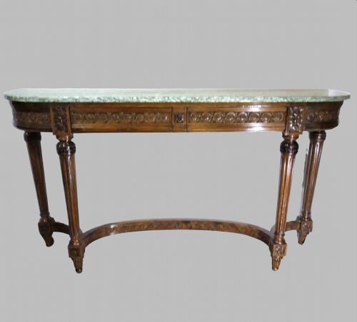A 19thc Carved Walnut Console Table