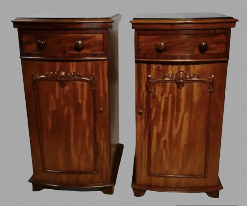 A Pair of Victorian Mahogany Bedside Cabinets