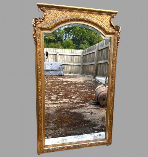 A Gilded French Portrait Shaped Good Sized Mirror