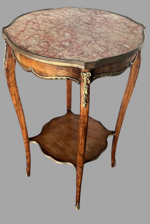 A French Marble Topped Side Table