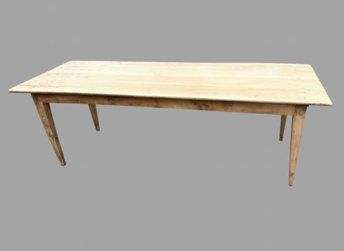 Early 19thc Bleached Elm Farmhouse/dining Table