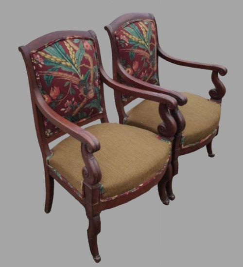 A PAIR OF EARLY 19THC MAHOGANY CHAIRS - ADDITIONAL PHOTO 1