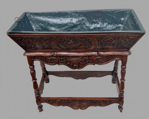 An 18thc George 111 Dough Bin Now Planter
