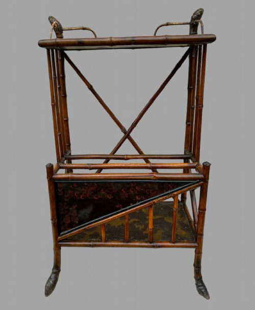 A Late 19thc Bamboo Magazine Rack