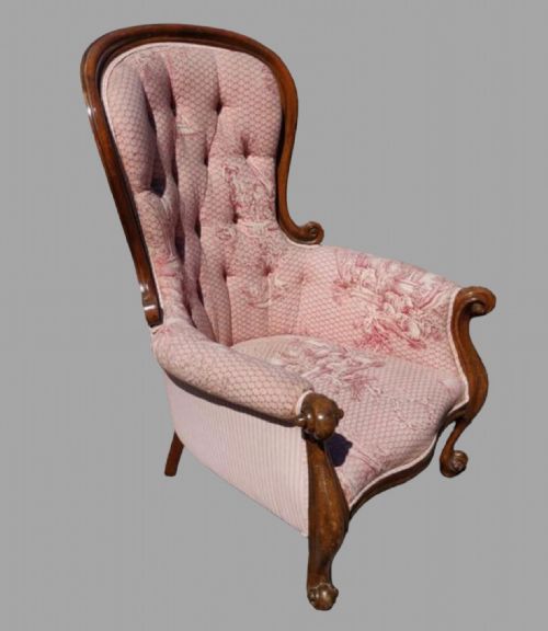 A 19THC MAHOGANY SPOONBACK ARMCHAIR - ADDITIONAL PHOTO 1
