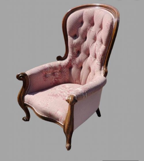 A 19THC MAHOGANY SPOONBACK ARMCHAIR - ADDITIONAL PHOTO 2