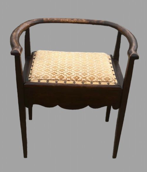 An Edwardian Horseshoe Shaped Piano Stool