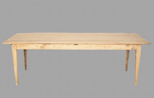 English Bleached Elm Farmhouse Table / Dining Table