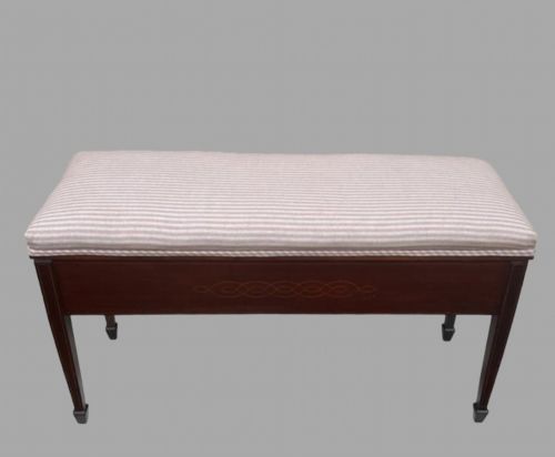 A Victorian Mahogany Duet Stool