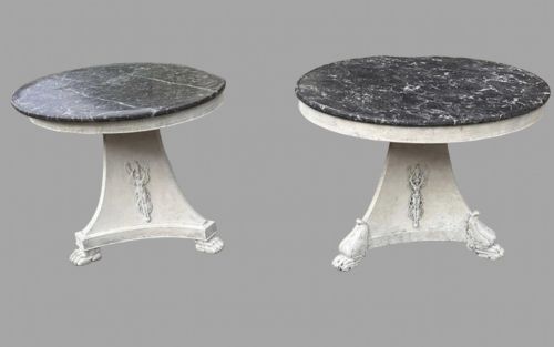Two C1820 Painted Gueridon Tables