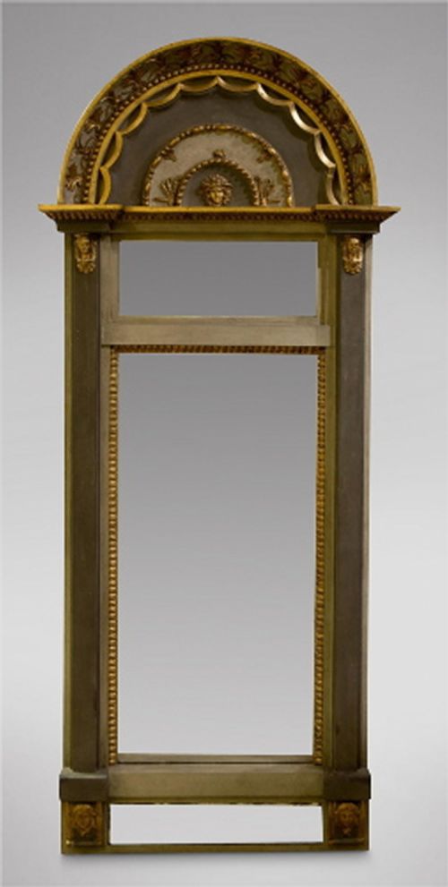 Decorative Gustavian Swedish Pier Mirror 19thc