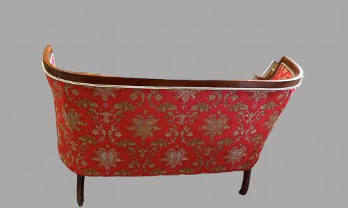 AN ATTRACTIVE EDWARDIAN SETTEE AND CHAIR - ADDITIONAL PHOTO 3