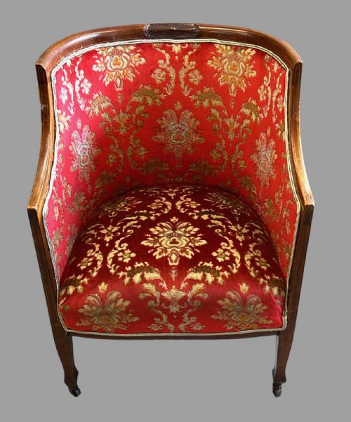 AN ATTRACTIVE EDWARDIAN SETTEE AND CHAIR - ADDITIONAL PHOTO 8