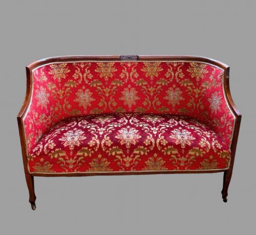 AN ATTRACTIVE EDWARDIAN SETTEE AND CHAIR - ADDITIONAL PHOTO 15