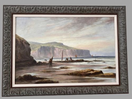 Joseph Eaman - Oil on Canvas of Cocklepickers 1895
