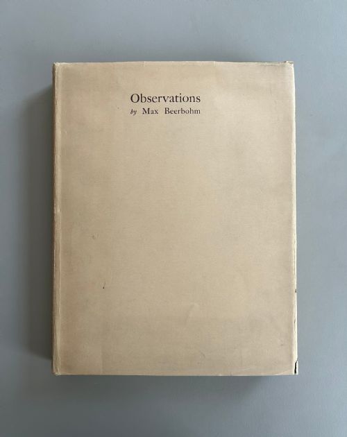 'Observations' First Edition Book 1926 by Max Beerbohm Signed