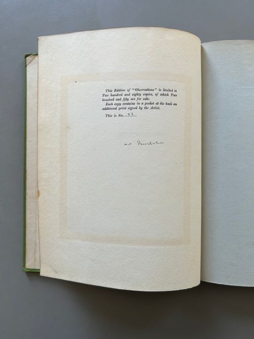 fig 2. 'Observations' First Edition Book 1926 by Max Beerbohm Signed
