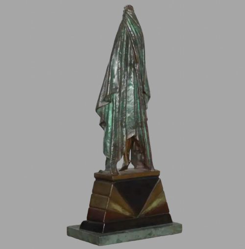 fig 1. An Attractive Art Deco Style Egyptian Bronze Statue of a Woman