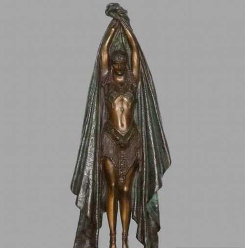 fig 2. An Attractive Art Deco Style Egyptian Bronze Statue of a Woman