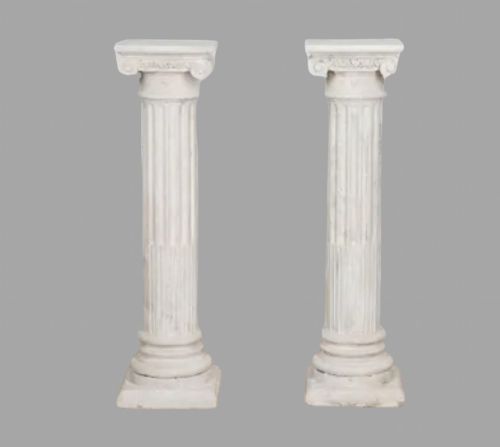 A Pair of 19th Century Painted Columns