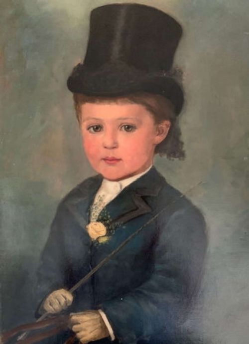 ETHEL MORTLOCK OIL ON CANVAS 'TOWN' MARIE ADELAIDE BRASSEY 'MARCHIONESS OF WILLINGDON - ADDITIONAL PHOTO 1