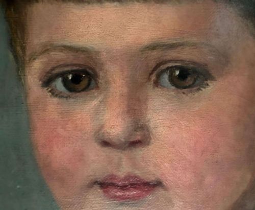 ETHEL MORTLOCK OIL ON CANVAS 'TOWN' MARIE ADELAIDE BRASSEY 'MARCHIONESS OF WILLINGDON - ADDITIONAL PHOTO 4