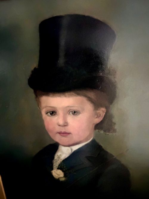 ETHEL MORTLOCK OIL ON CANVAS 'TOWN' MARIE ADELAIDE BRASSEY 'MARCHIONESS OF WILLINGDON - ADDITIONAL PHOTO 6