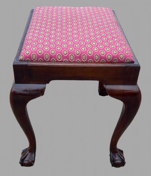 LATE 19THC MAHOGANY STOOL - ADDITIONAL PHOTO 1
