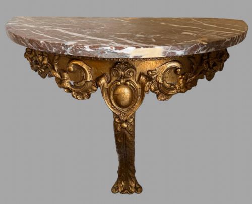 An Early 20thc Wall Mounting Marble Topped Console