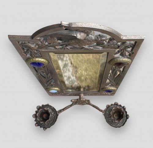 fig 1. An Aesthetic Movement Pewter Wall Sconce