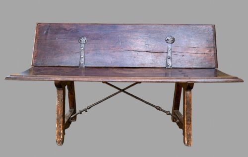 A 17th Century Spanish Walnut Bench Seat