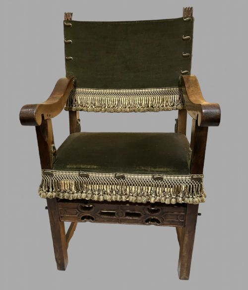 A 17th Century Spanish Walnut Armchair
