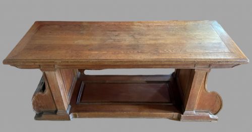 A Flemish Good Sized Oak Hall/side Table