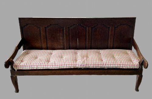 A Georgian Oak Panelled Settle